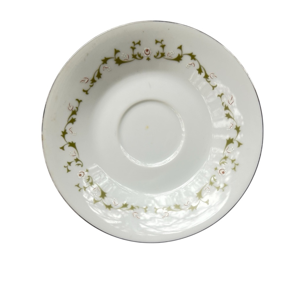 One Replacement Saucer Sheffield Elegance 502 Delicate Green Floral